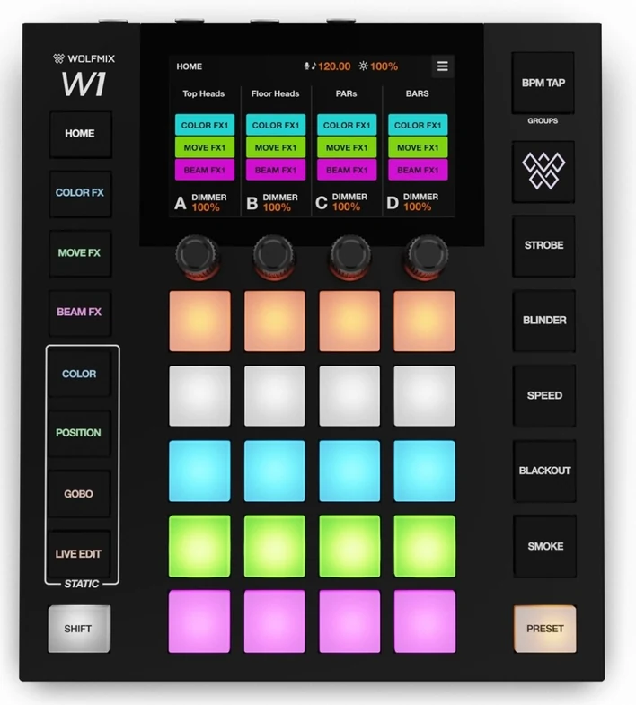 Wolfmix W1 MK1 DMX ljuskontroller för professionell ljusstyrning